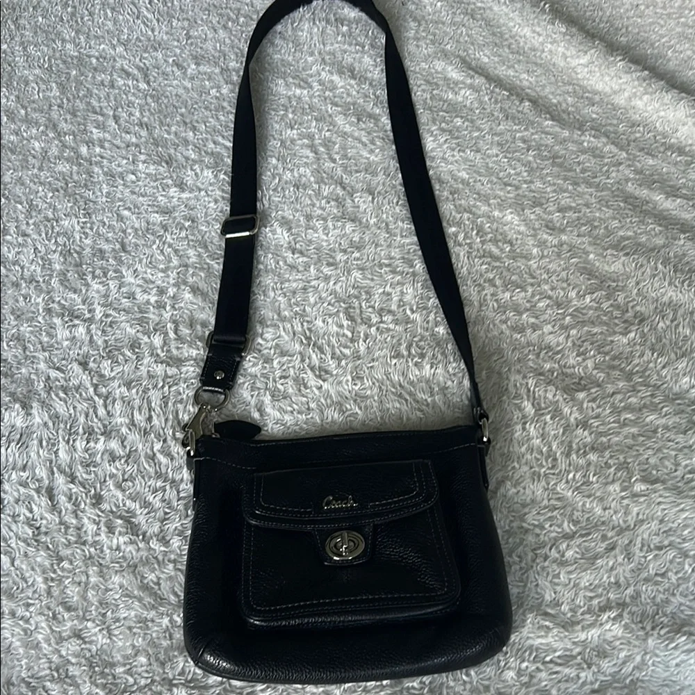 Coach Black Crossbody Bag with Silver Hardware - Picture 3 of 7